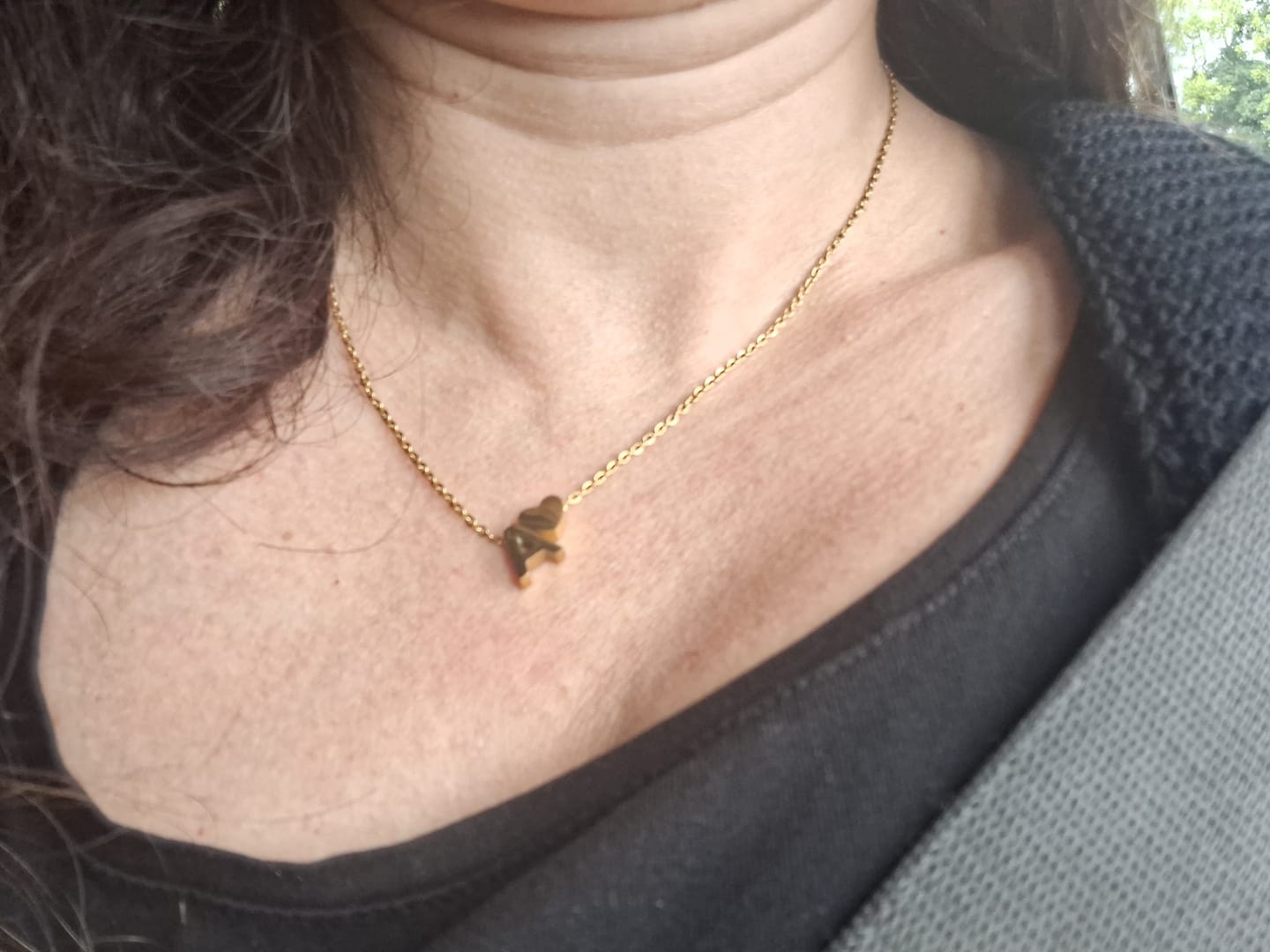Customer photo review of Halskette mit kleinem Herz und einem Buchstaben