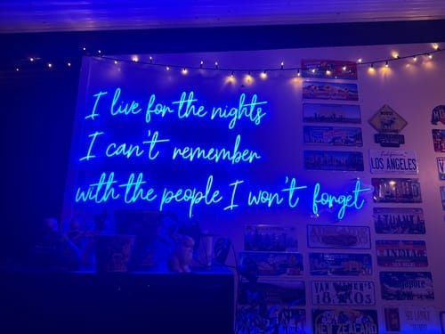 Customer photo review of Custom Neon Sign