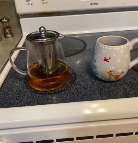 Customer photo review of Heat Resistant Glass Teapot