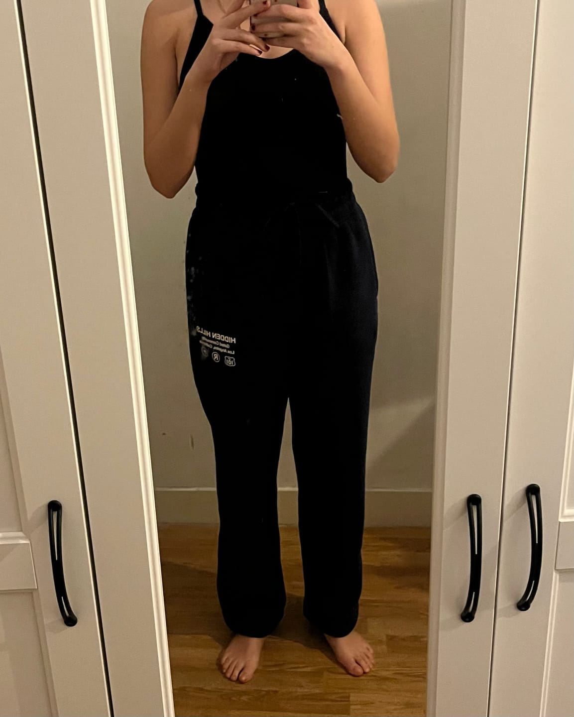 Customer photo review of LABEL STRAIGHT LEG SWEATPANTS NAVY