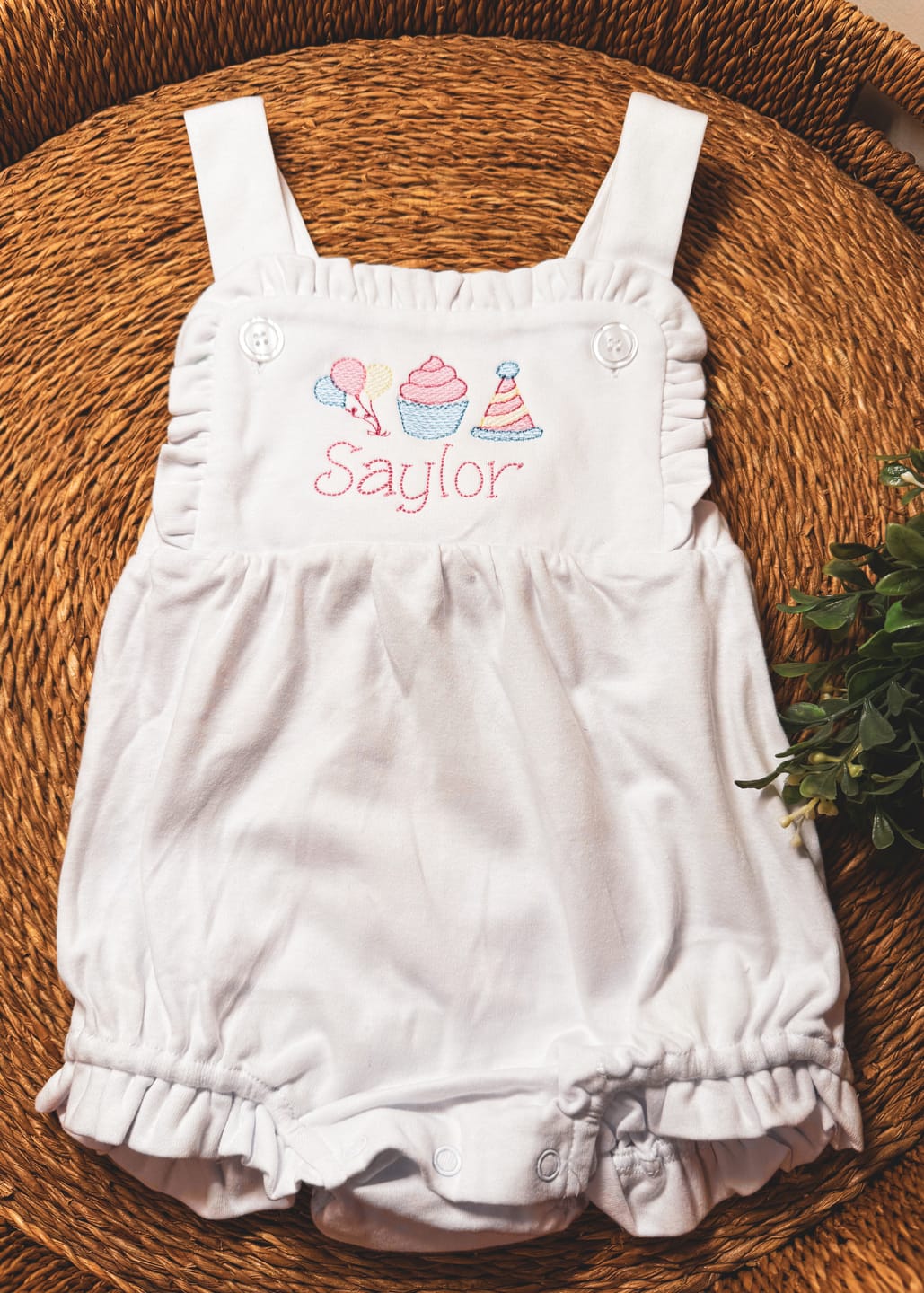 Customer photo review of Ruffle Vintage Bubble Romper