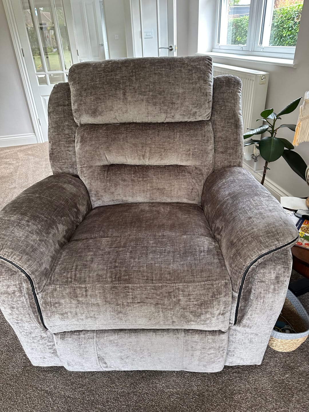 Customer photo review of Turin Fabric Recliner Armchair
