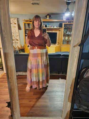 Customer photo review of LEILA SKIRT | MERIDA CHEX