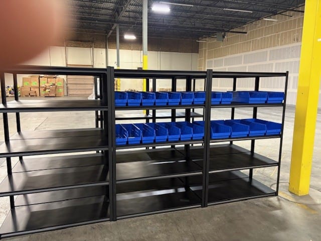 Customer photo review of REIBII 5-Tier 72" H Garage Shelving, 3000LBS Adjustable Metal Shelving Unit, Storage Shelves For Warehouse, Basement & Industrial