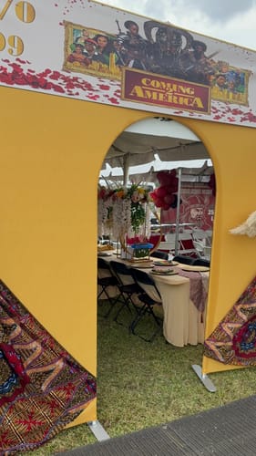 Customer photo review of 10x9ft Wedding Party Flower Arch Frame Welcome Stand Door