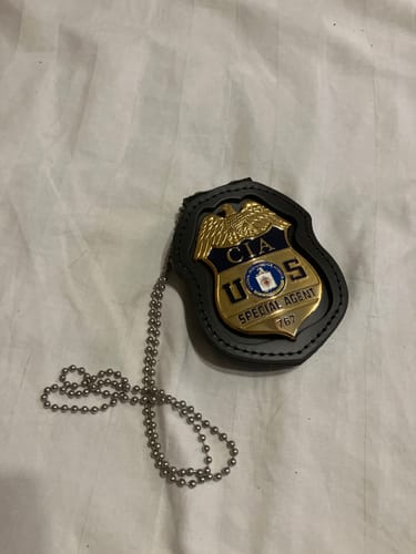 Customer photo review of US CIA Special Agent Badge Solid Copper Replica Movie Props #767