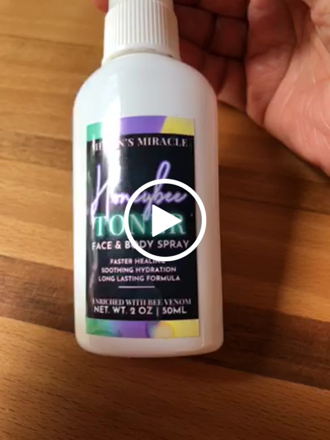 Customer video review of Honeybee Toner Spray