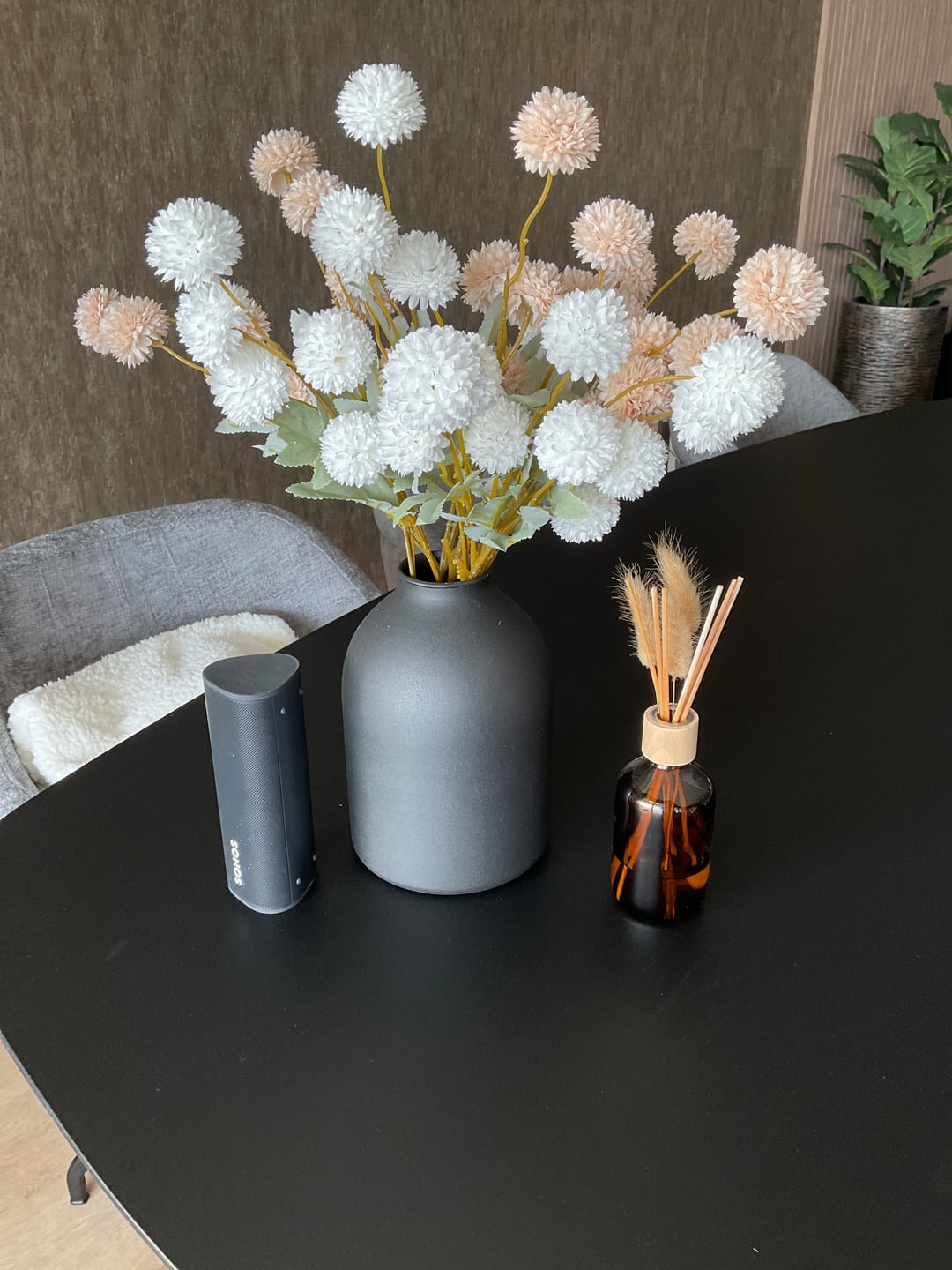 Customer photo review of Zijden Kiku Bloemen - Beige Mix