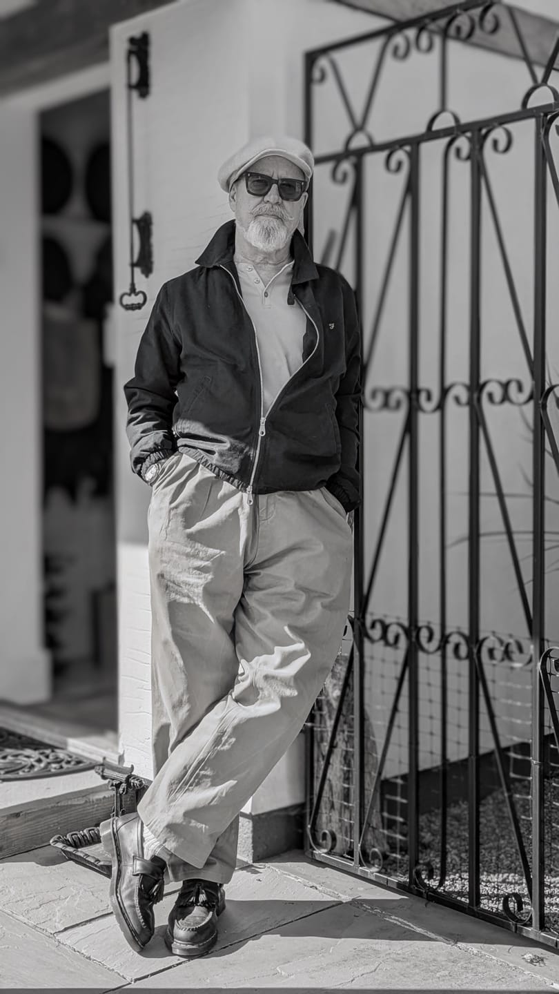 Customer photo review of 1930s IVY Style Double Pleated Chino Trousers - Khaki