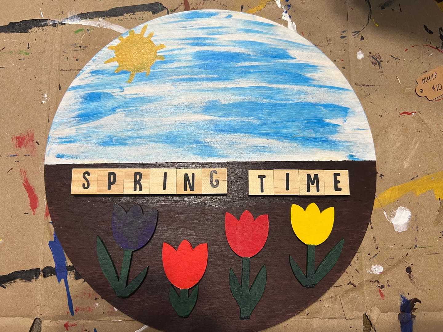 Customer photo review of Unfinished Wood Circle Round | Circle Blank | DIY Craft Cutout | Up to 36"
