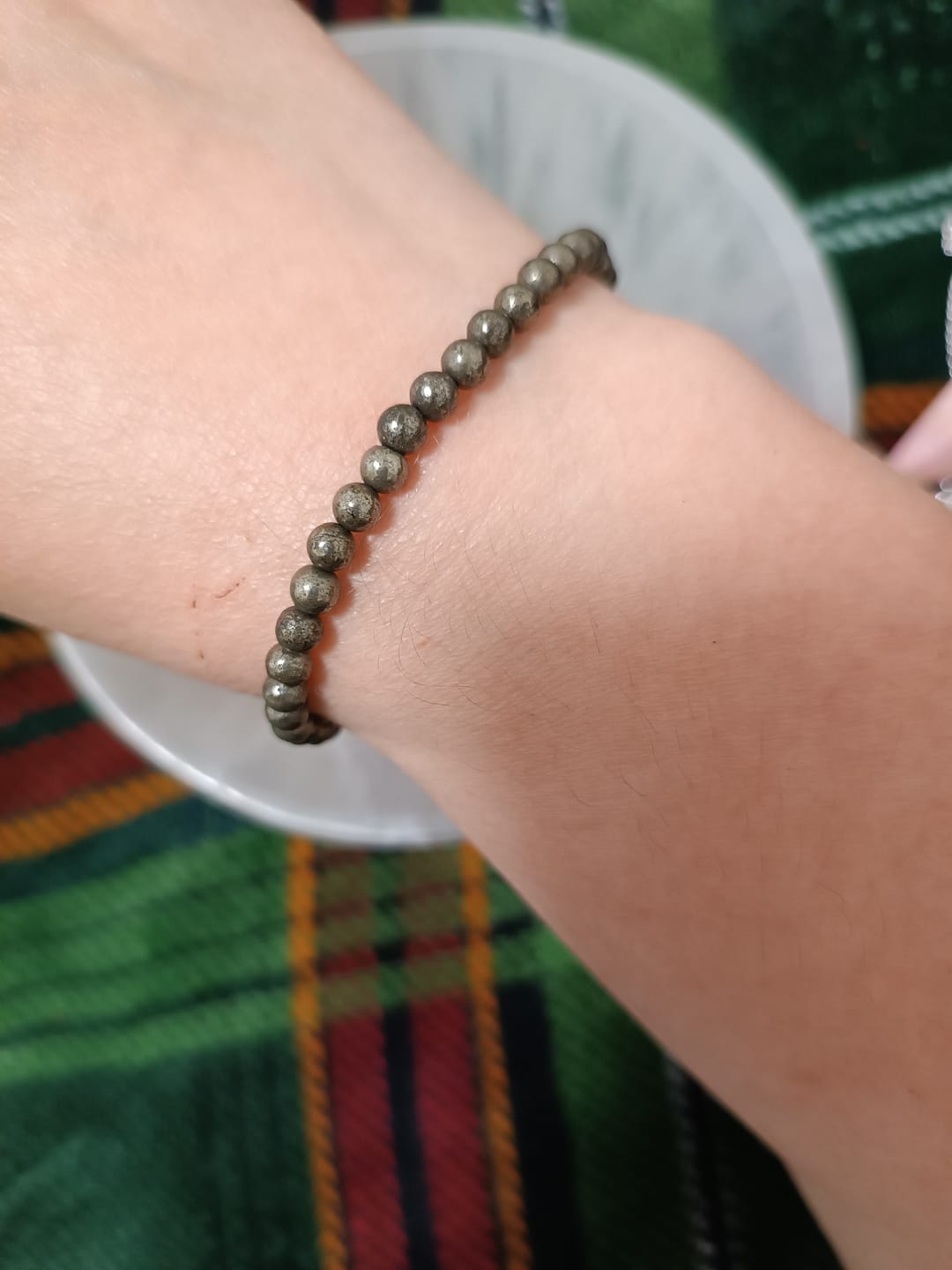 Customer photo review of Pulsera Pirita | 4mm | Abundancia - Positividad