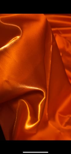 Customer photo review of Orange Liquid Bridal Satin