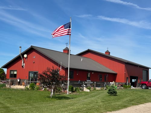 Customer photo review of 25 ft. Commercial Flagpole with External Rope Halyard Rated At 88mph