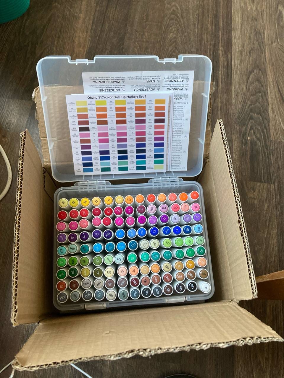 Customer photo review of Ohuhu Dual Tips Water-Based Art Markers