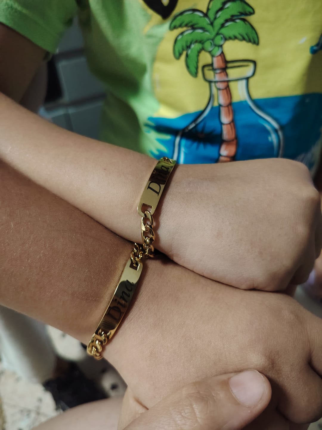 Customer photo review of Coppia di Bracciali Amore Eterno Personalizzati con incisione