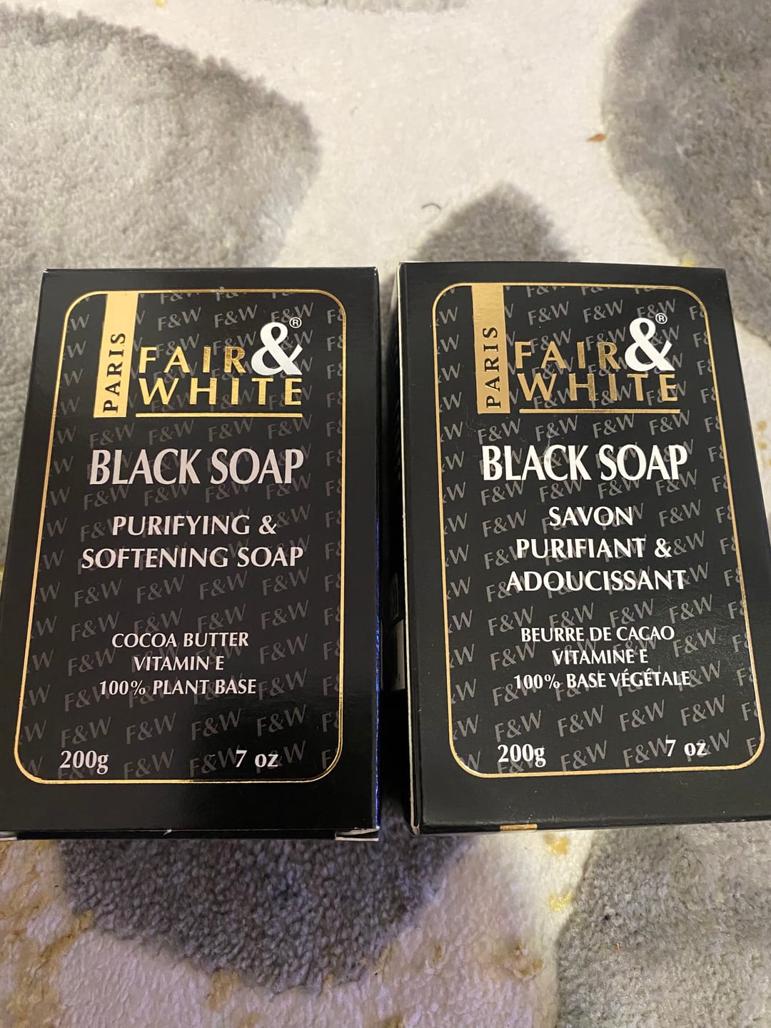 Customer photo review of Fair and White Original - Anti Bacterial Black Soap 200 g / 7 oz