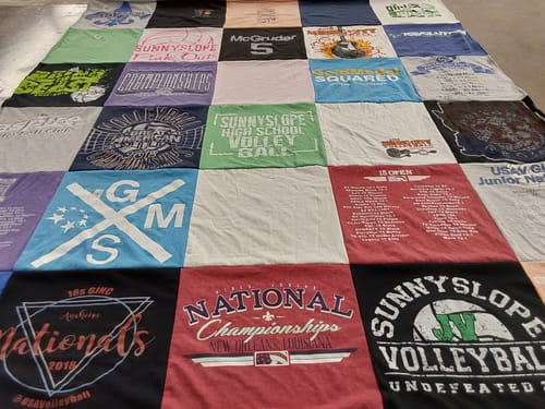 Customer photo review of Premium T Shirt Quilt