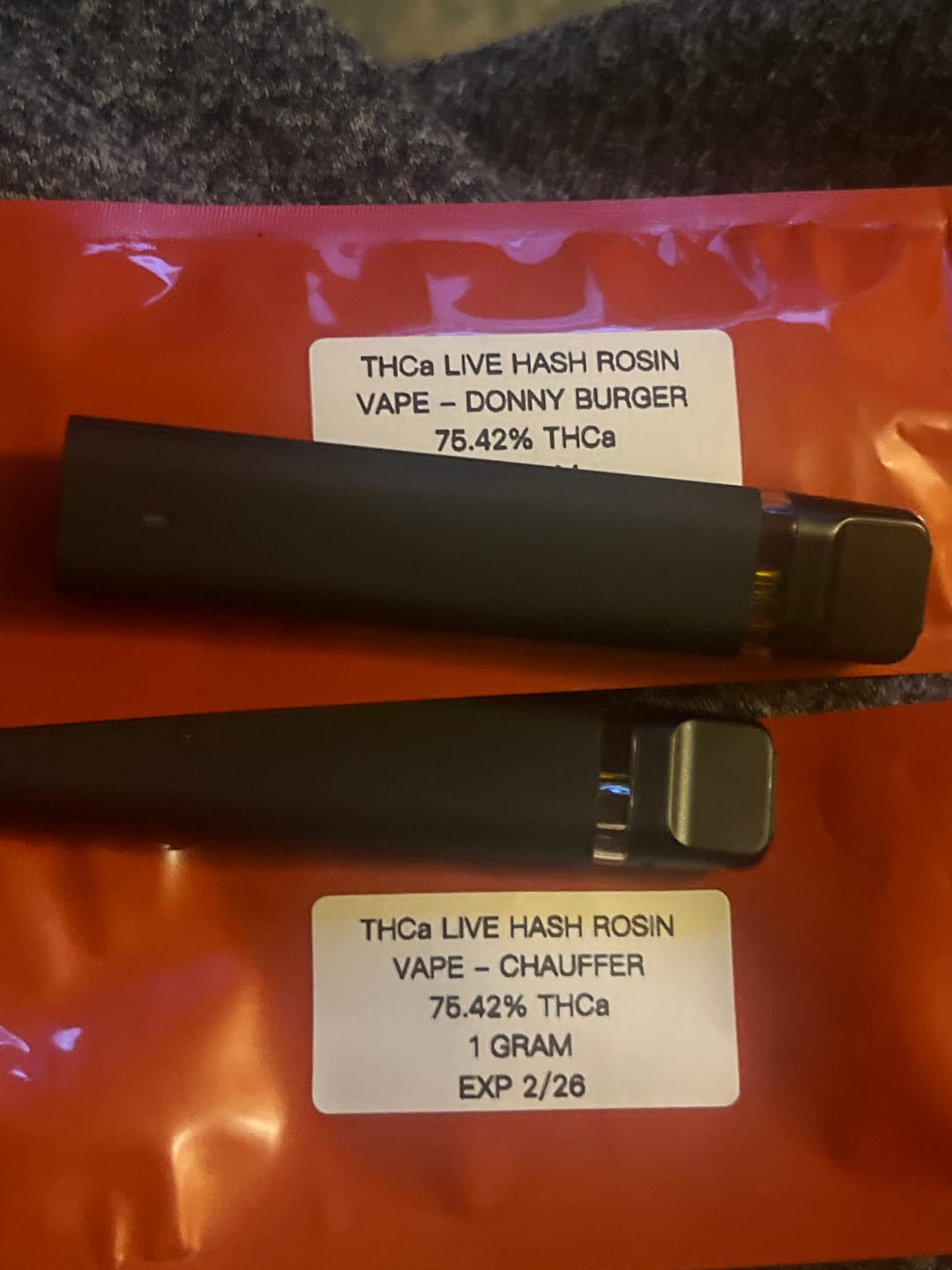 Customer photo review of Live Hash Rosin Disposable Vape