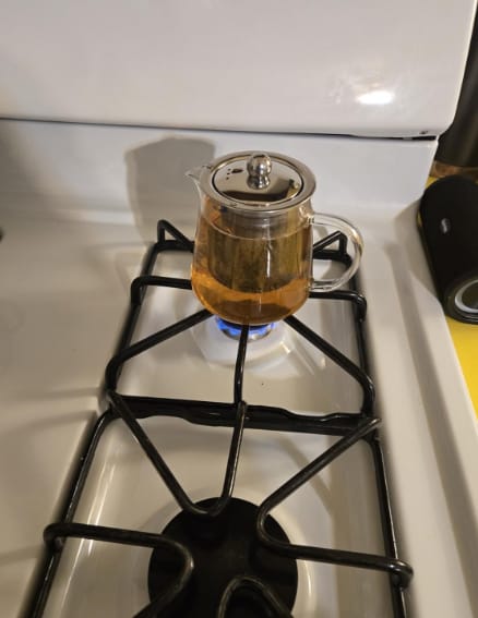 Customer photo review of Heat Resistant Glass Teapot