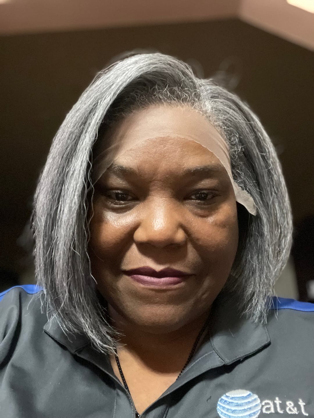 Customer photo review of Sensationnel Curls Kinks Textured Glueless HD 13x6 Lace Front Wig - 13x6 KINKY BOB 9" - Kinky Edges