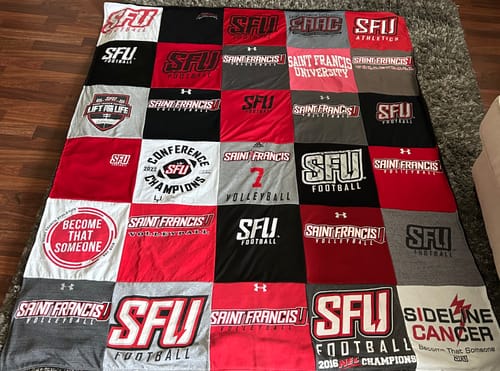 Customer photo review of Premium T Shirt Quilt