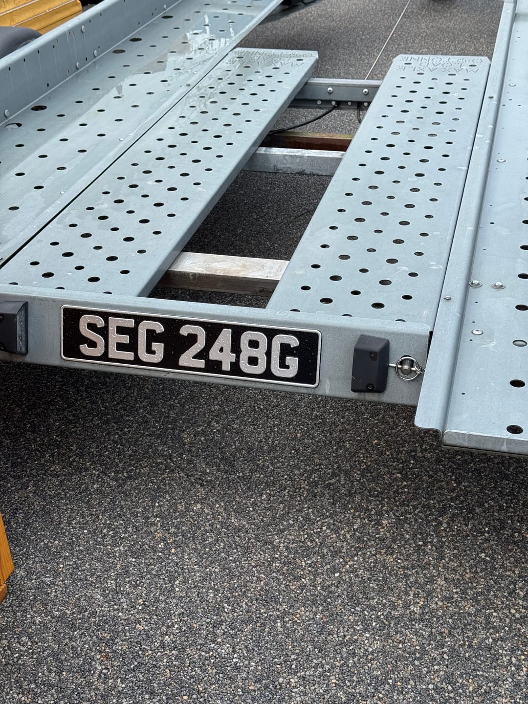 Customer photo review of Classic Oblong Metal Pressed Number Plate - 520mm x 111mm