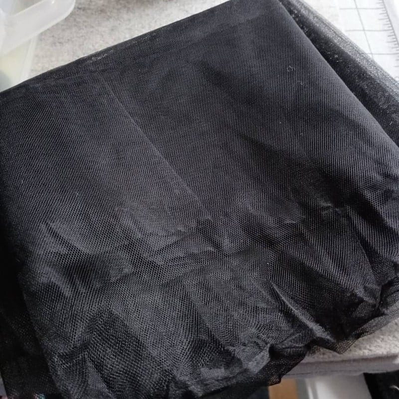 Customer photo review of Black Stretch Netting Fabric