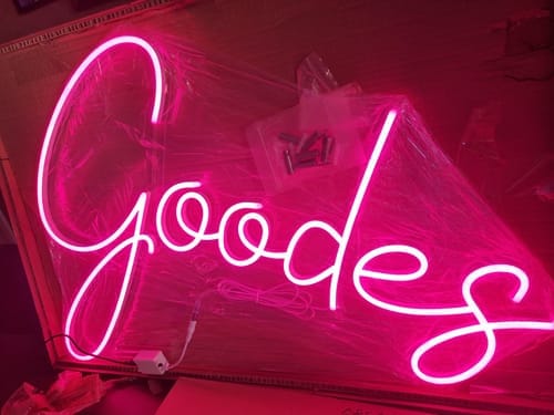 Customer photo review of Custom Neon Sign