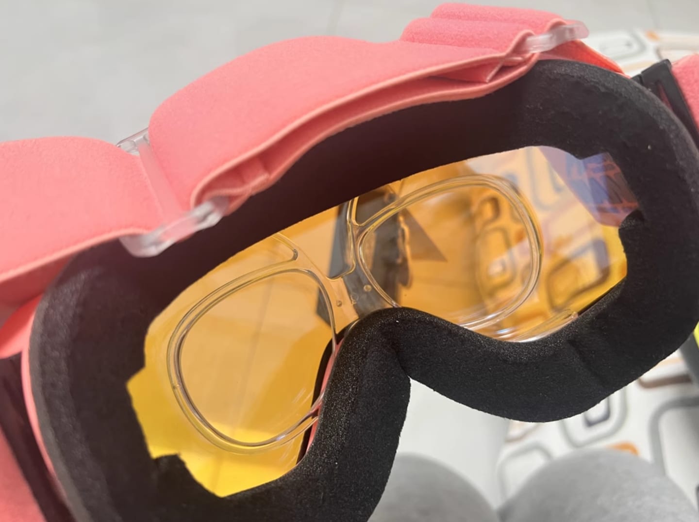 Customer photo review of Non-Adjustable Prescription Goggle Inserts