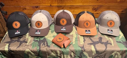 Customer photo review of Custom Leather Patch Hats Richardson 115 Laser Engraved