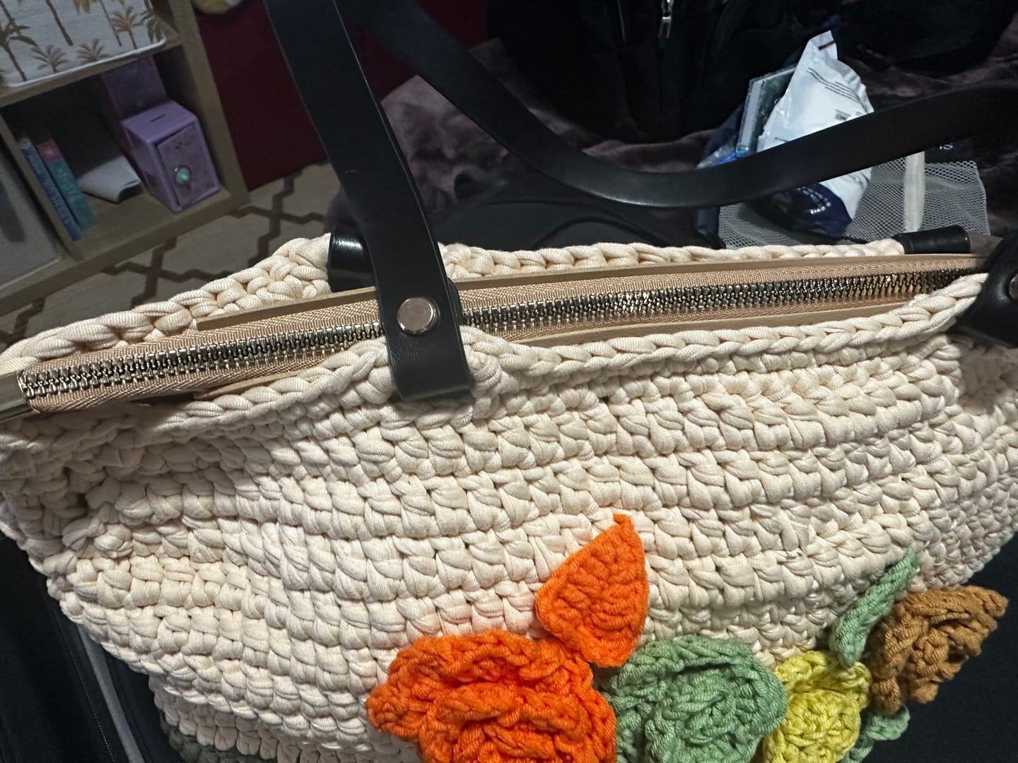 Customer photo review of CrochetPark™ PetalBloom crochet Shoulder Tote Kit