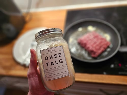 Customer photo review of Oksetalg – Gressfôret Storfetalg / Beef Tallow | Til matlaging & hud