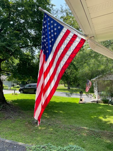 Customer photo review of Heavy Duty American Flag - Outdoor Nylon - Made In USA