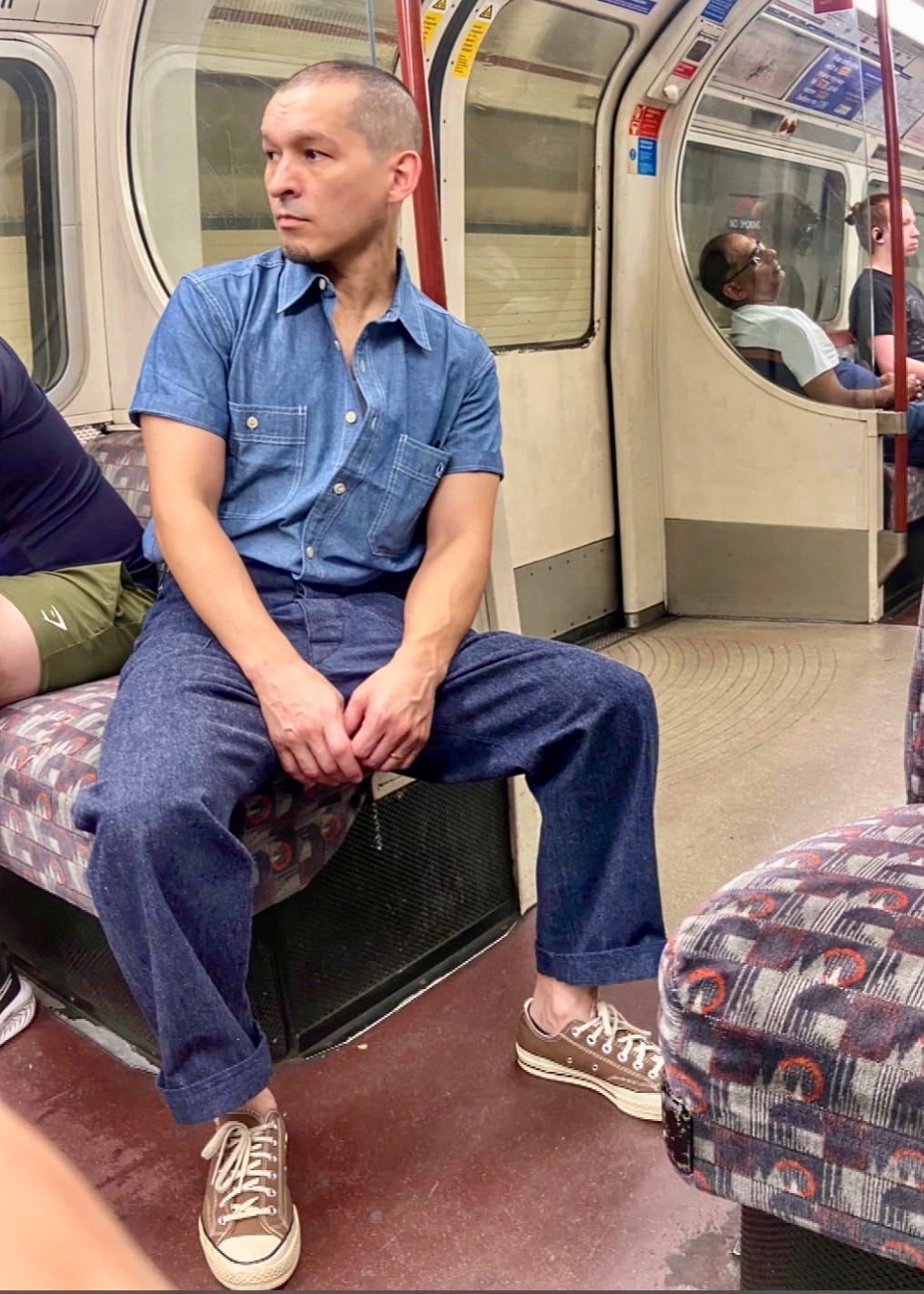 Customer photo review of Chambray Short Sleeve Work Shirt