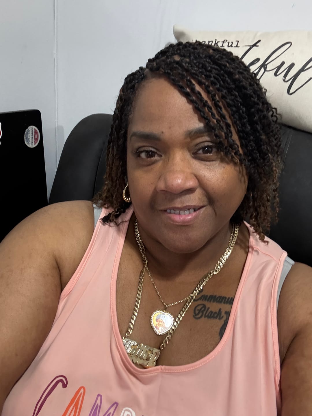 Customer photo review of Human Hair Spring Twist Hair Extensions