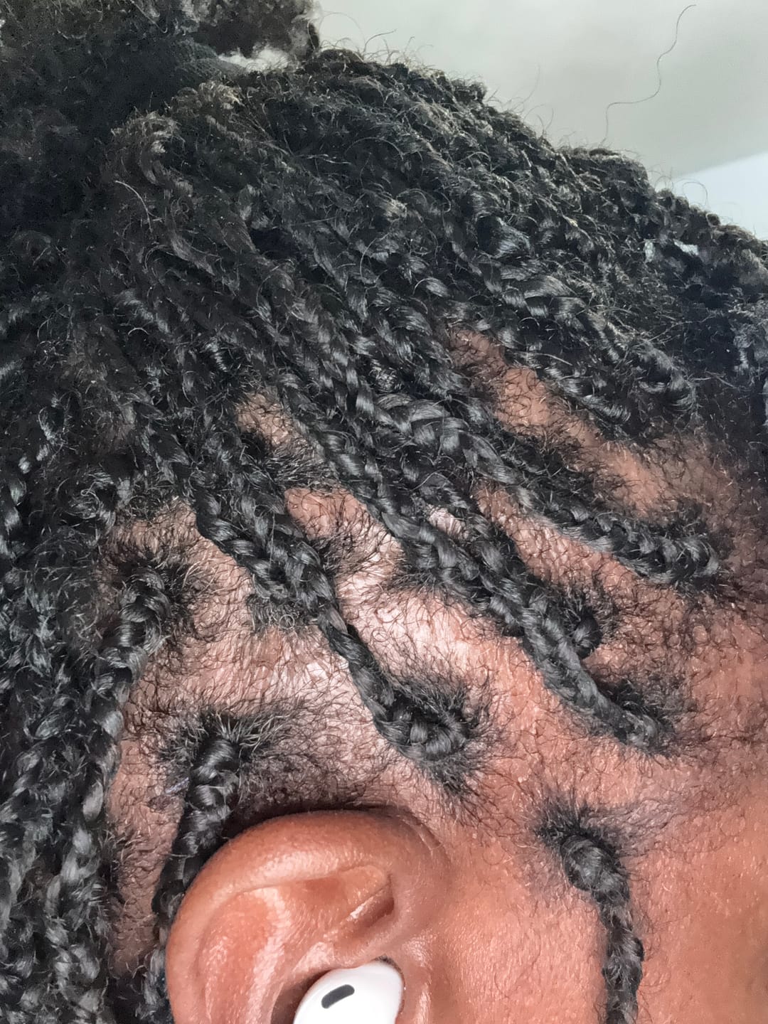 Customer photo review of Afro Kinky Bulk Human Hair Extensions