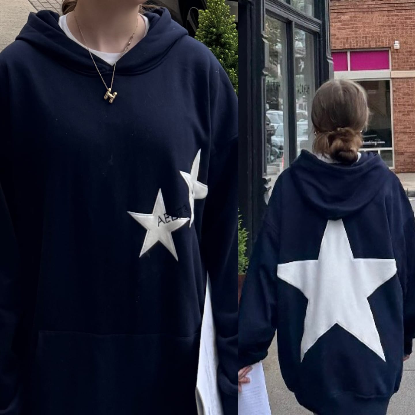 Customer photo review of Aelfric Eden Star Color Contrast Hoodie