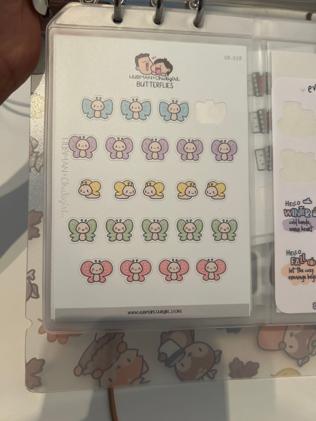 Customer photo review of Butterflies Planner Stickers