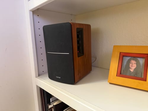 Customer photo review of R1280DBs Powered Bluetooth Bookshelf Speakers(Certified Refurbished)