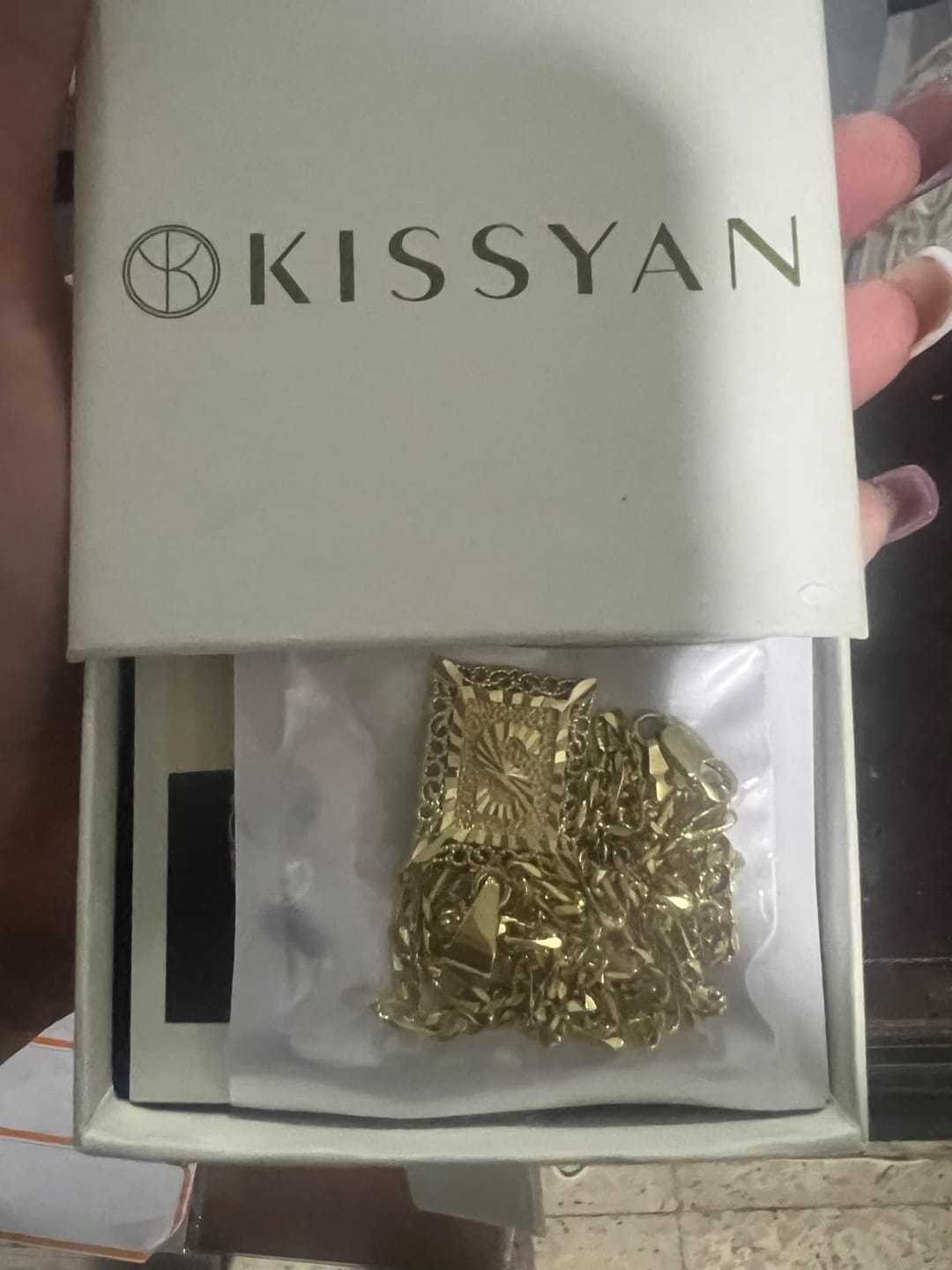 Customer photo review of LUXIIVA®  LEAH  INITIAL NECKLACE