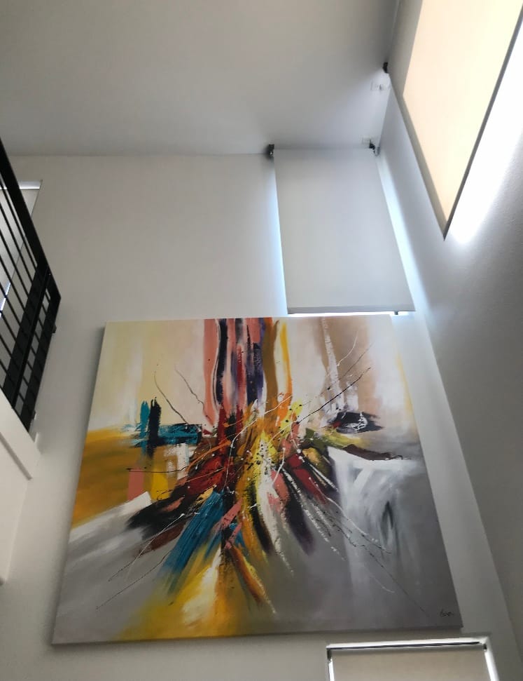 Customer photo review of Large Modern Art Oil Painting on Canvas Modern Wall Art oversize Painting - Amazing Abstract 11