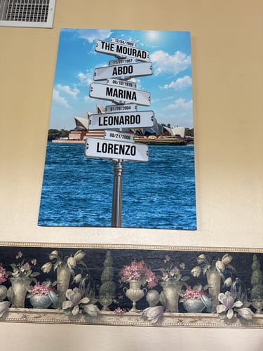 Customer photo review of AUSSIE ICON SIGNPOST by Cstm Canvas