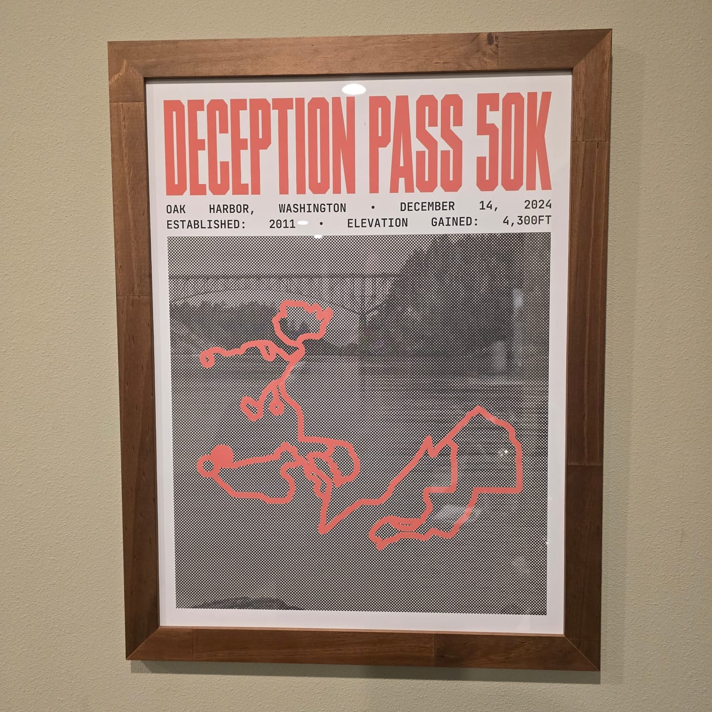 Customer photo review of Deception Pass 50k Endurance Run Poster