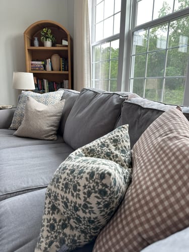 Customer photo review of Clara in Linen-Double Sided-18" | 22"