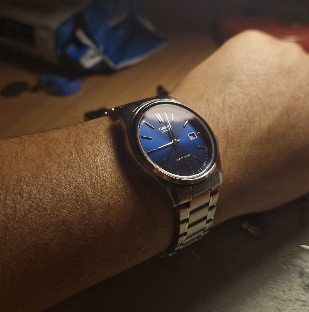 Customer photo review of Reloj Casio Análogo MTP-1183A-2A Azul Acero Inoxidable