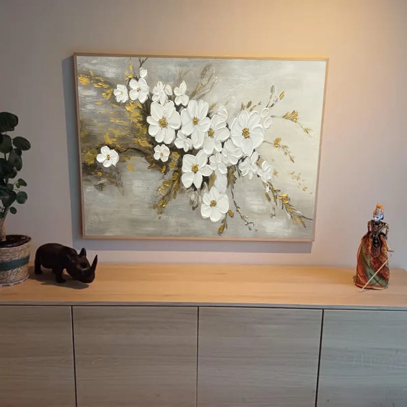 Customer photo review of Flower Textured Painting Canvas #FP063