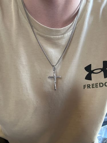 Customer photo review of Crucifix Cross Pendant