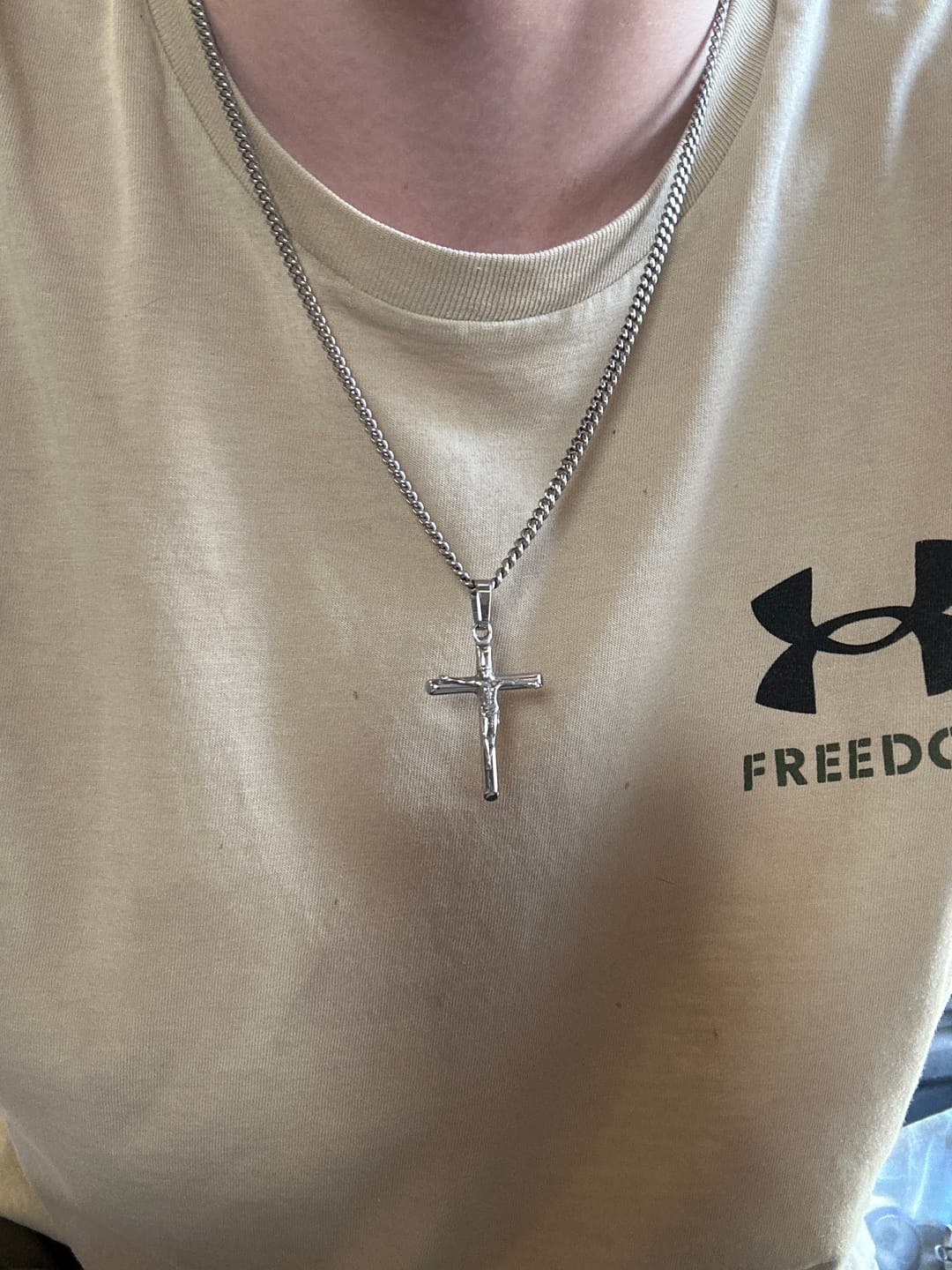 Customer photo review of Crucifix Cross Pendant