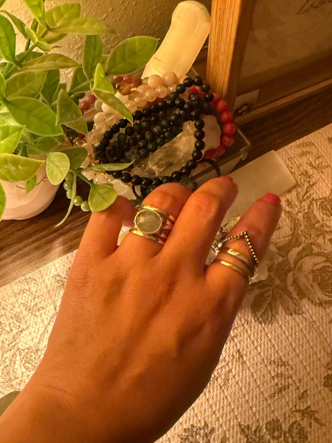 Customer photo review of Chunky Aquamarine Wrap Ring Sterling Silver