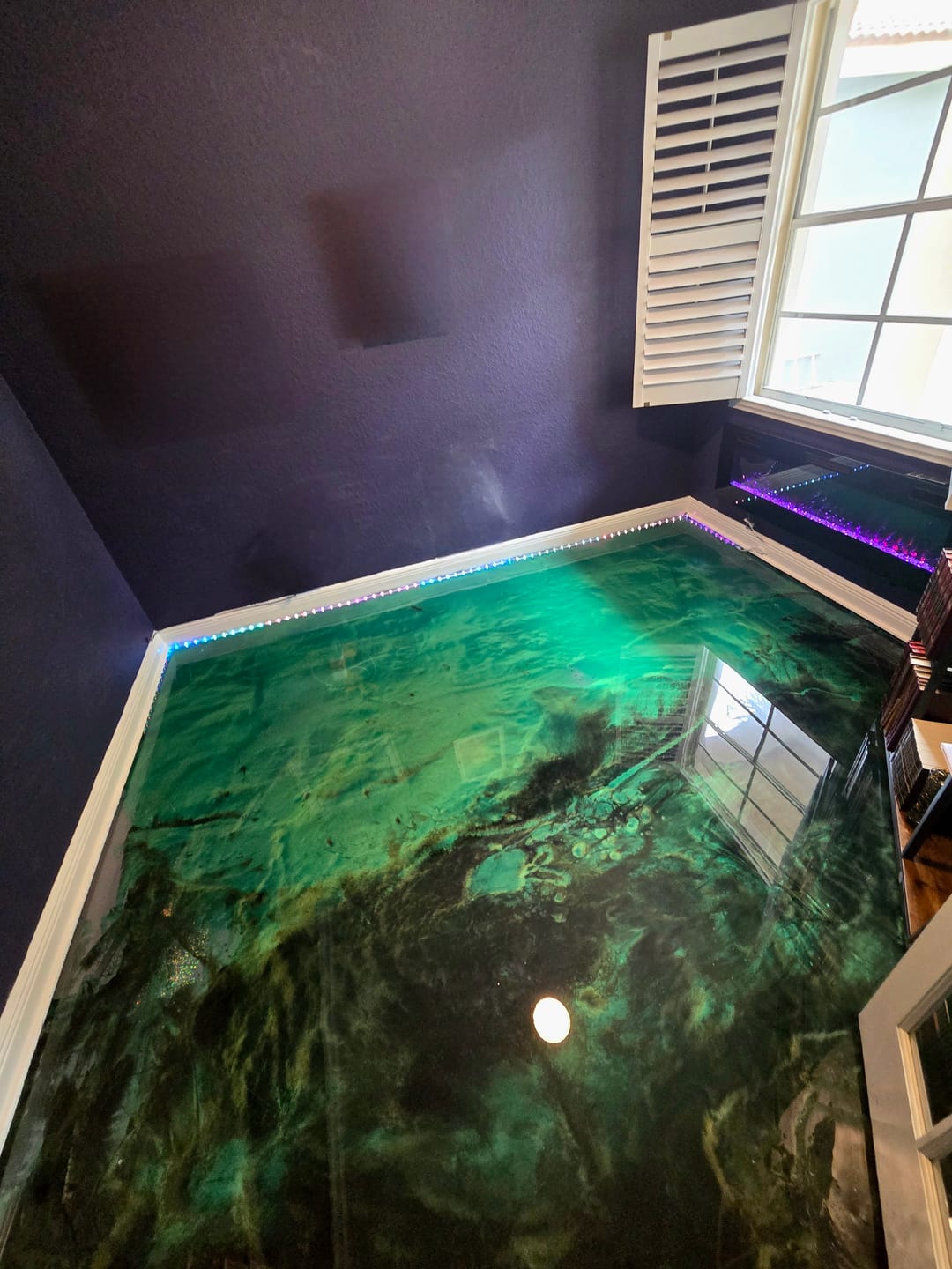 Customer photo review of Epoxy Floor Kit - Rockhard USA Clear 3 Gal. Kit